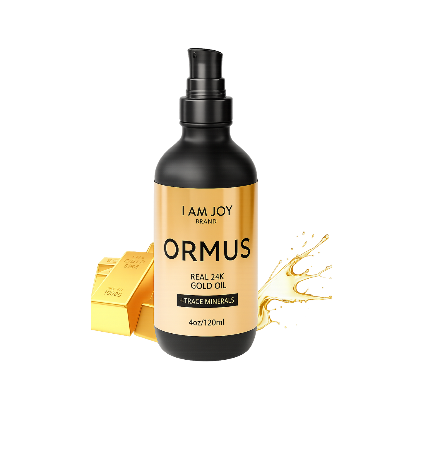 I Am Joy Co. Ormus Gold Oil Monoatomic | Supports Deeper Thought, Intuitive Awareness & Dream Clarity | Rich with Minerals, Platinum, Iridium | Non-Chemical Extraction | 4oz